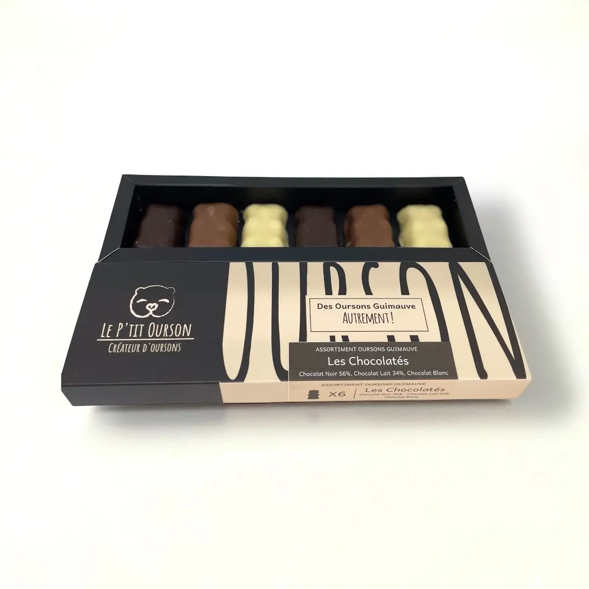 Coffret oursons guimauves "Les chocolatés"