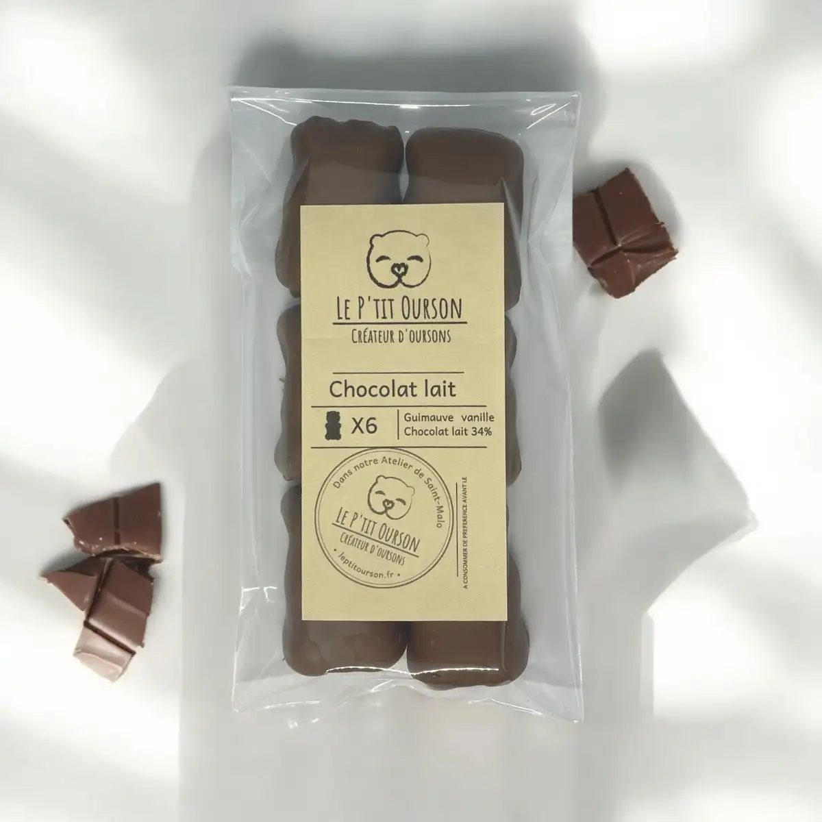 Oursons chocolat lait 34%