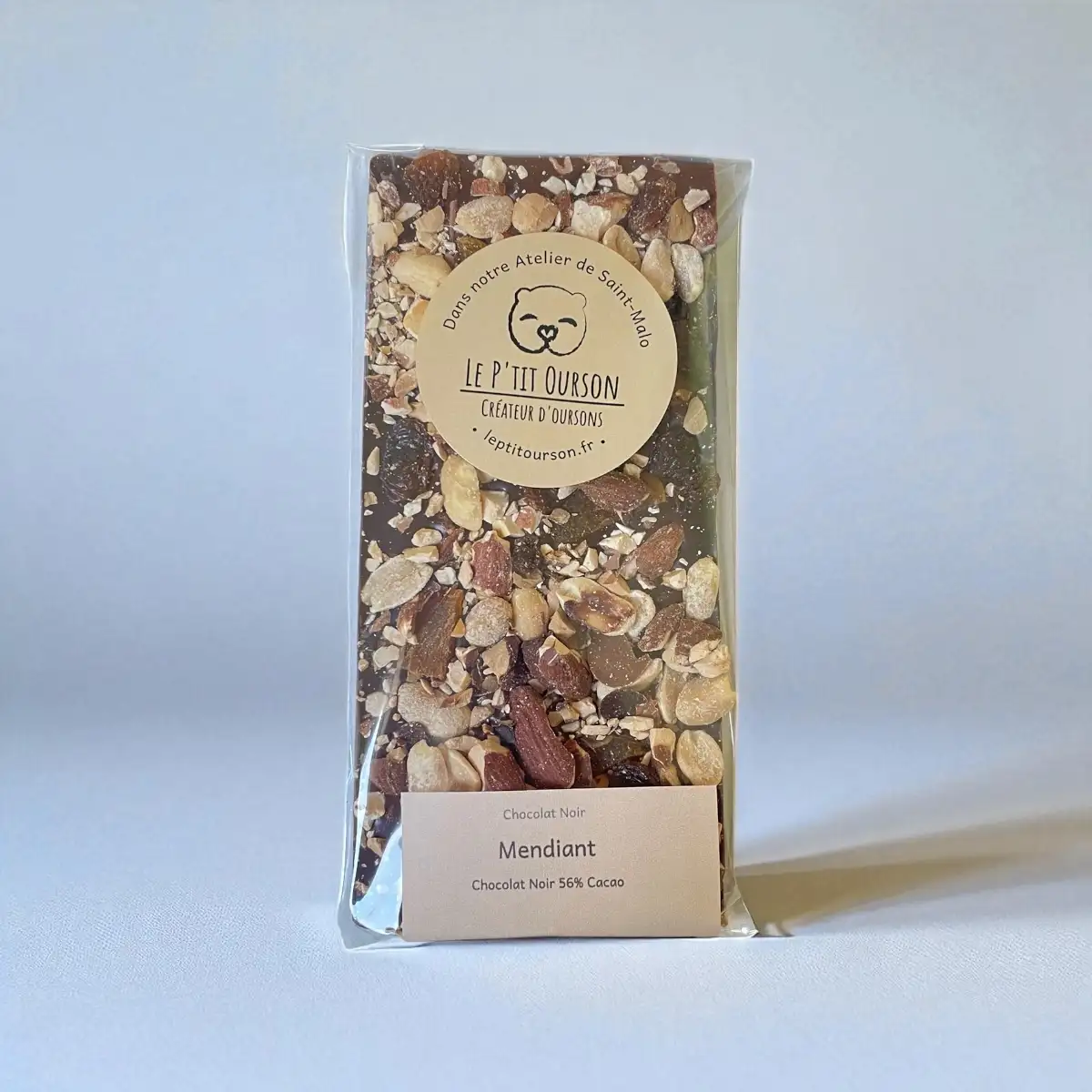 Tablette chocolat noir Mendiant 56%