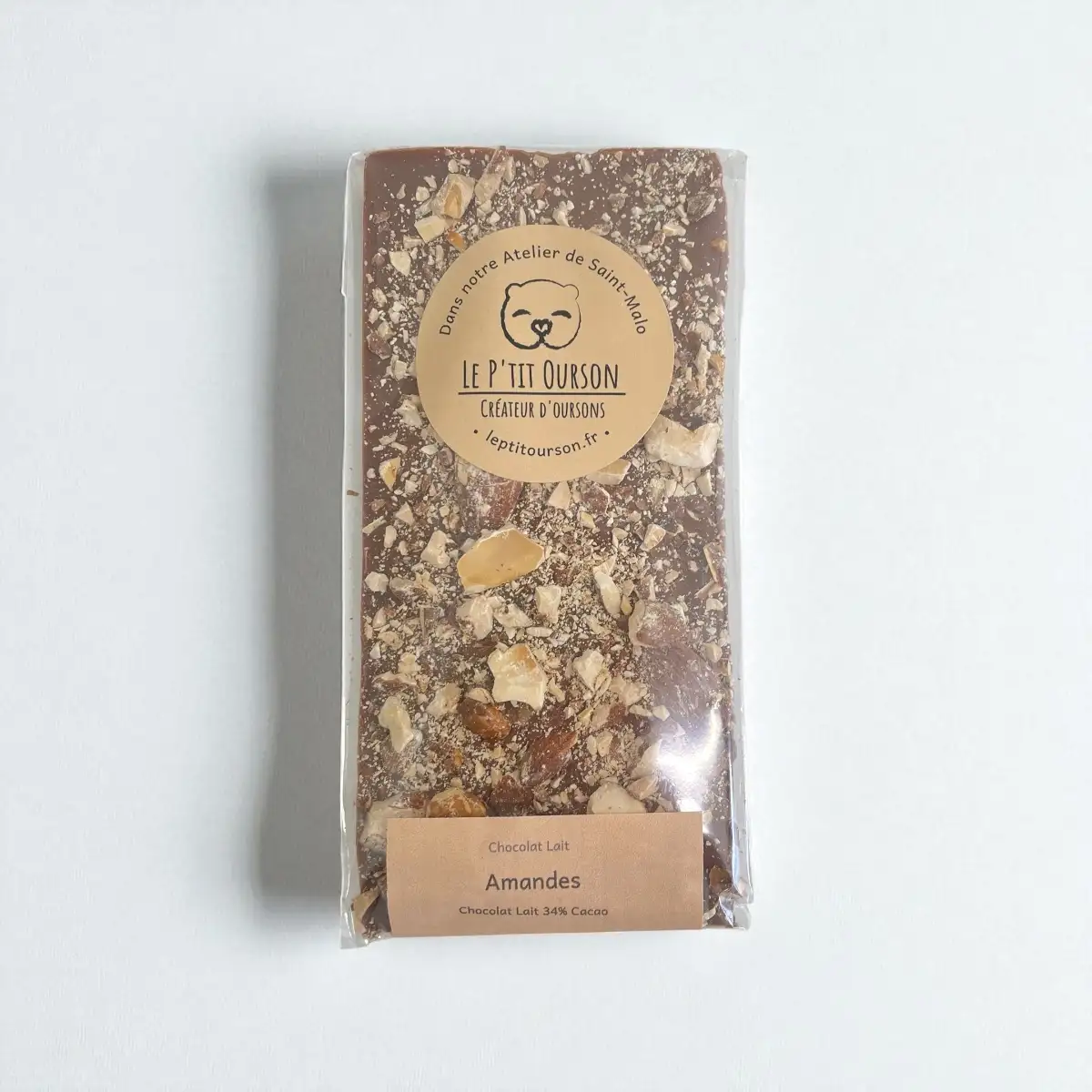 Tablette chocolat  Lait 34% Amandes